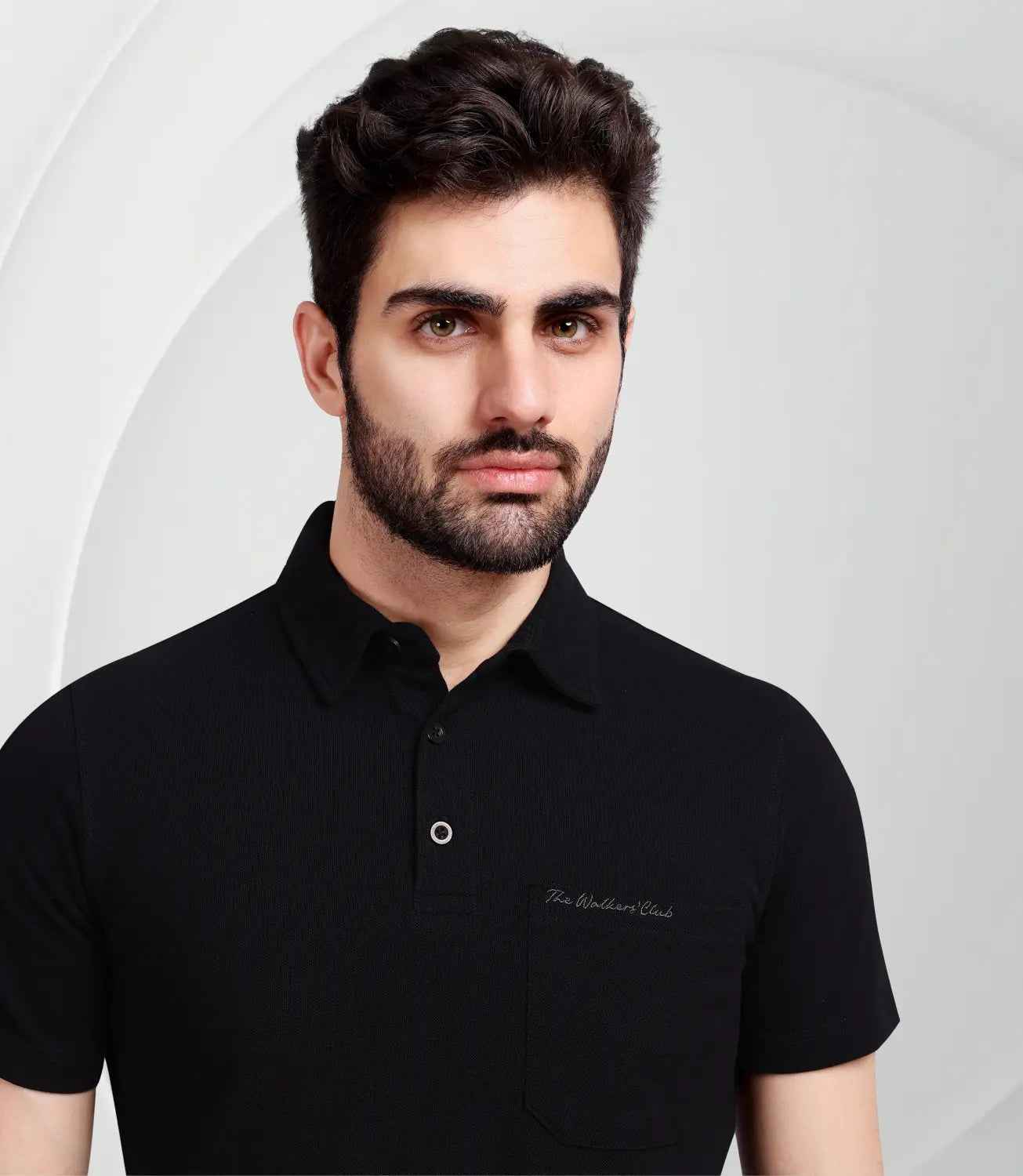 Affoverse | Cotton Piqué Polo - Black