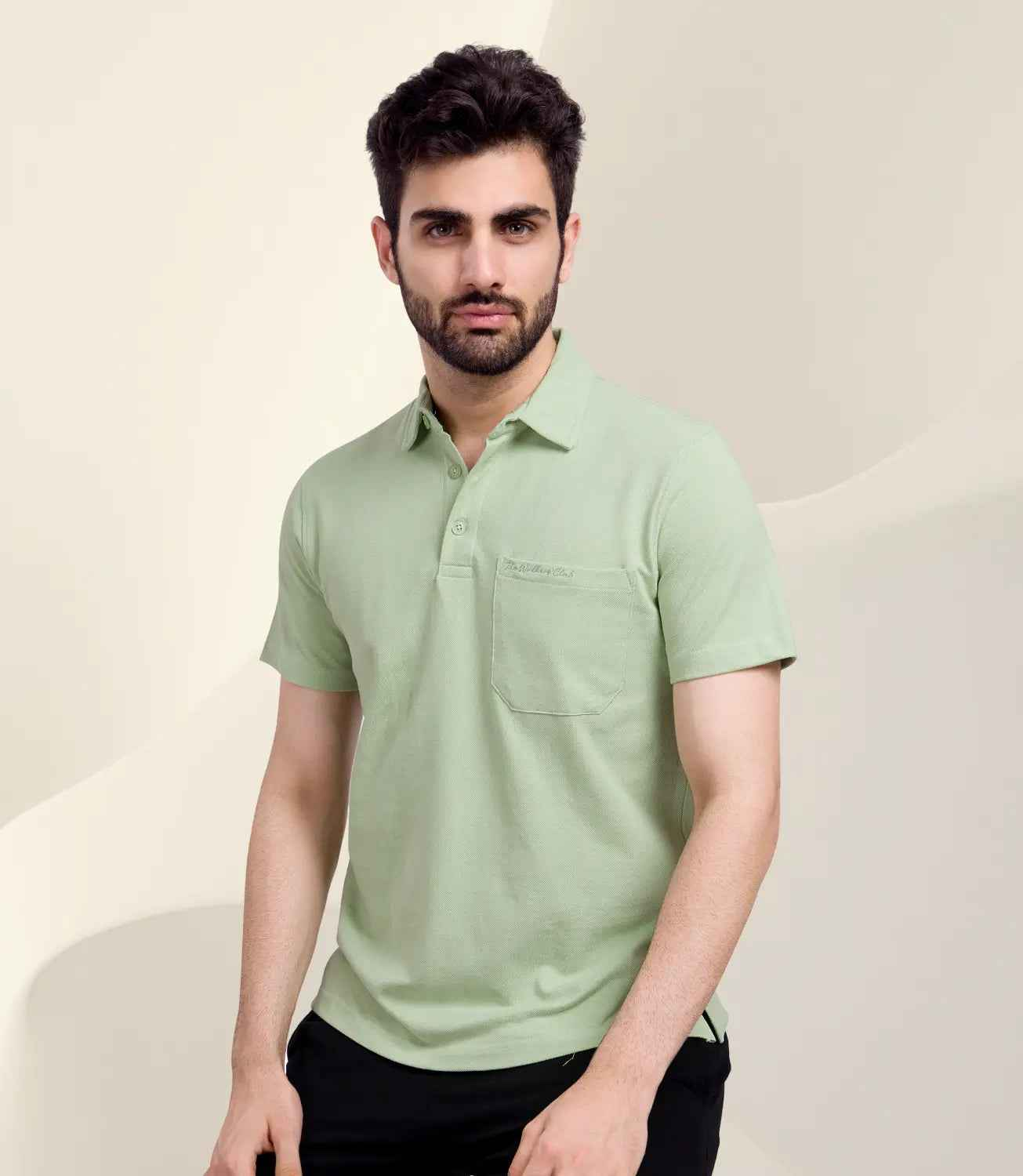 Cotton Piqué Polo - Sage Green