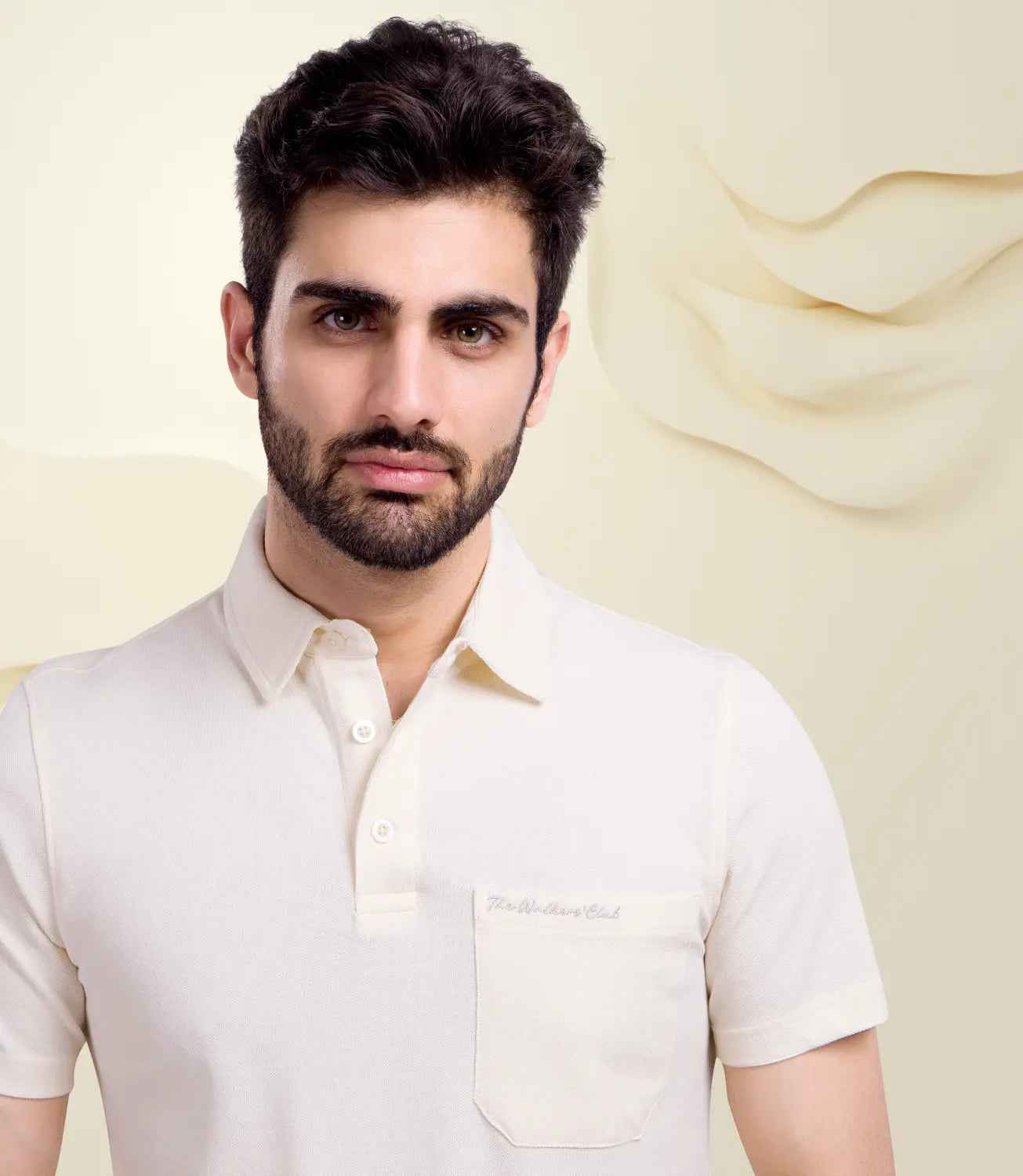 Cotton Piqué Polo - Cream
