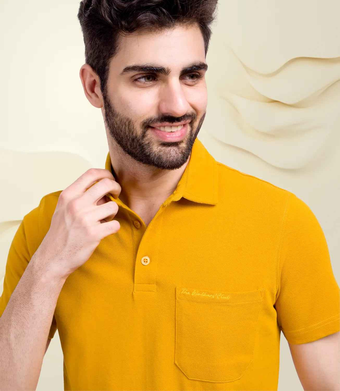Cotton Piqué Polo - Mustard Yellow