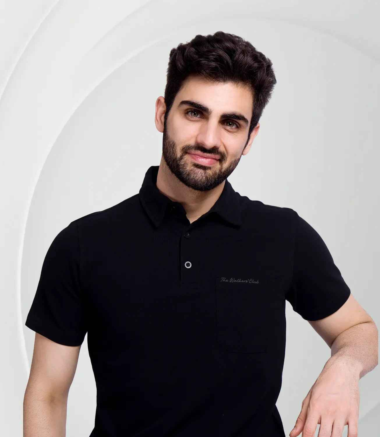 Affoverse | Cotton Piqué Polo - Black