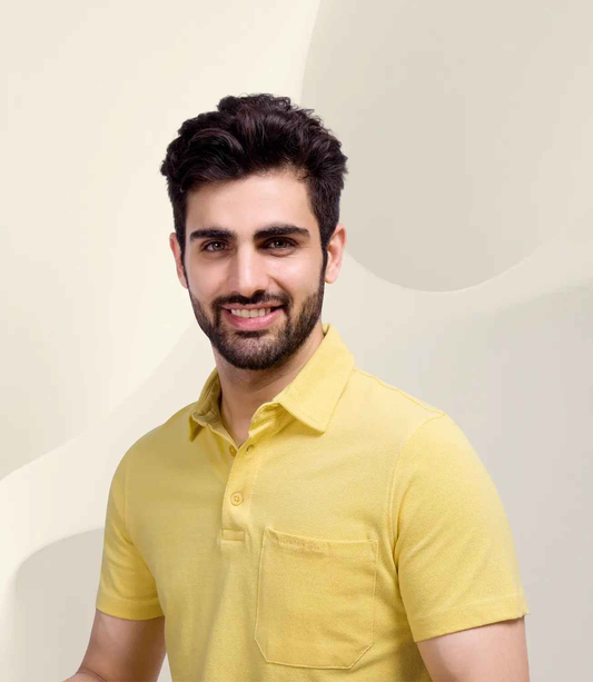 Cotton Piqué Polo - LT Yellow