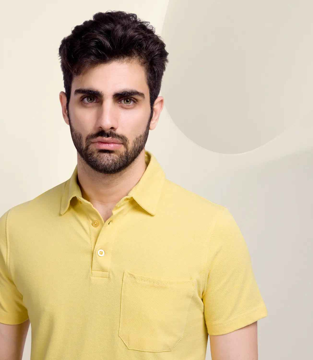 Affoverse | Cotton Piqué Polo - LT Yellow