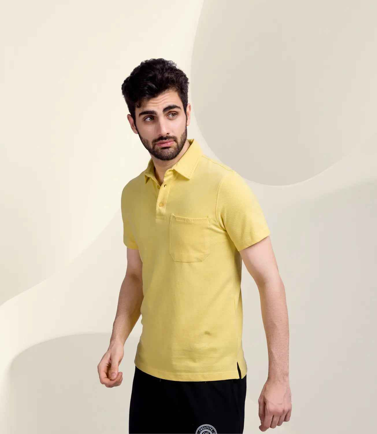 Affoverse | Cotton Piqué Polo - LT Yellow