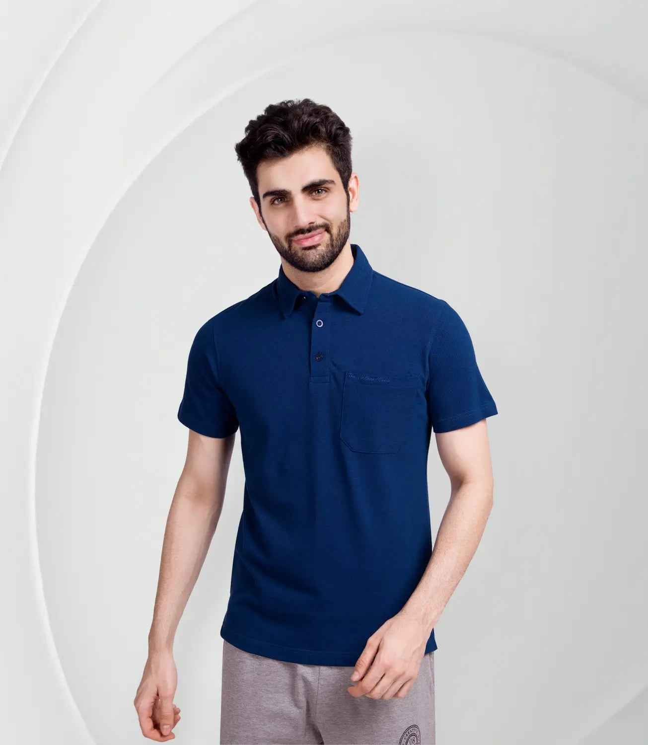 Affoverse | Cotton Piqué Polo - Navy
