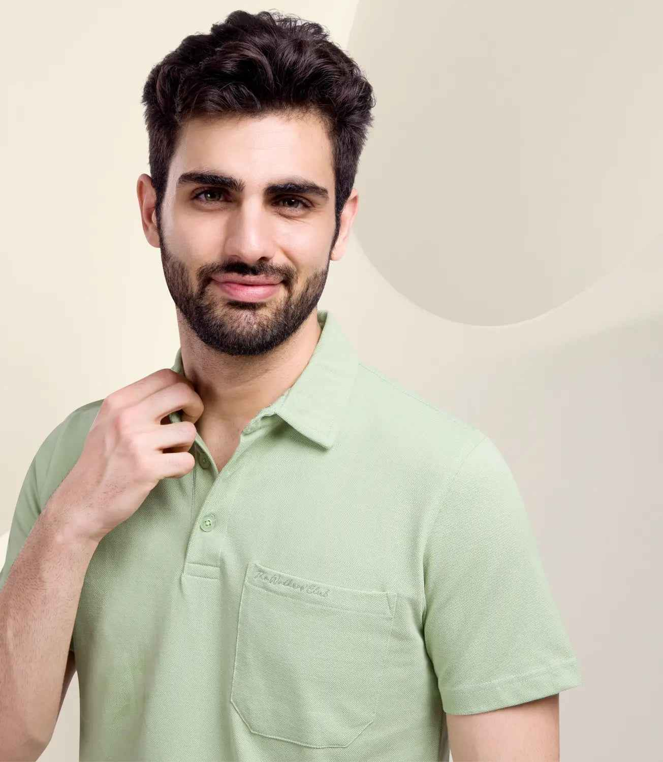 Cotton Piqué Polo - Sage Green