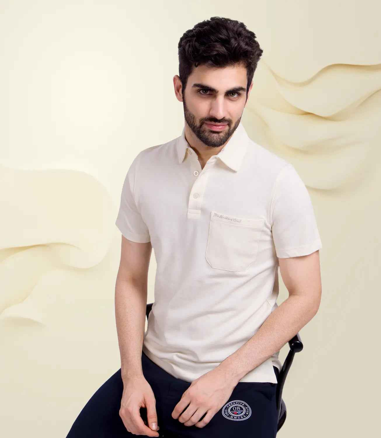 Cotton Piqué Polo - Cream